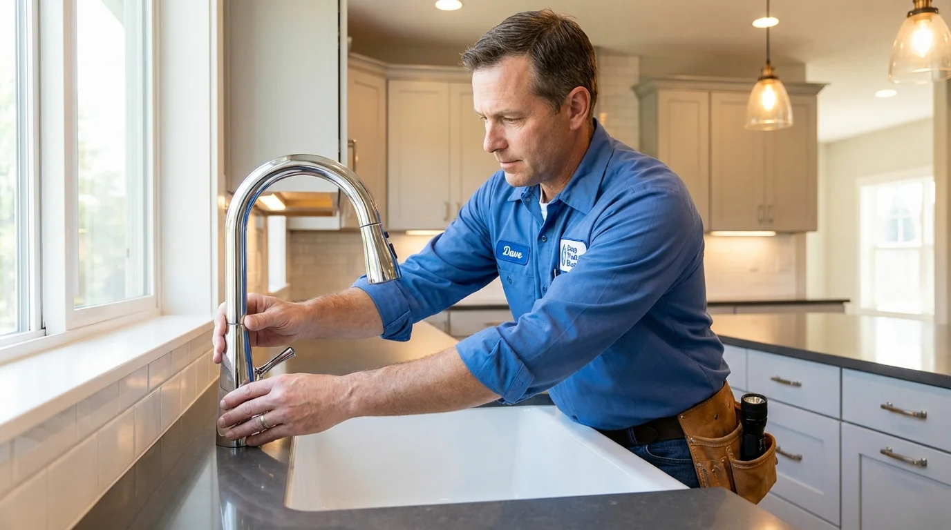 Kitchen faucet installation by Johns Plumbing LLC in Balm