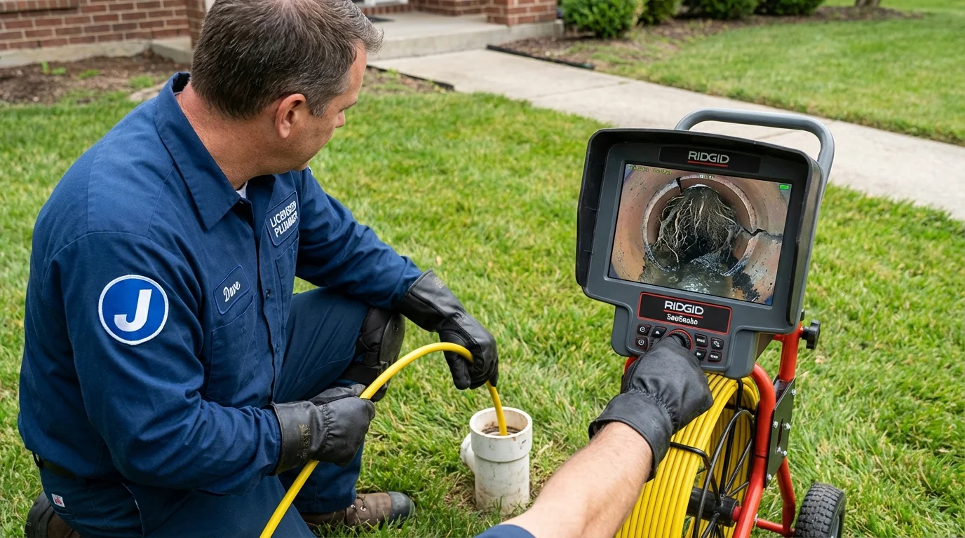 Sewer camera inspection being performed by Johns Plumbing LLC in Balm